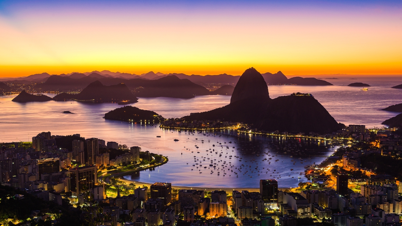 Rio cityscape at dusk